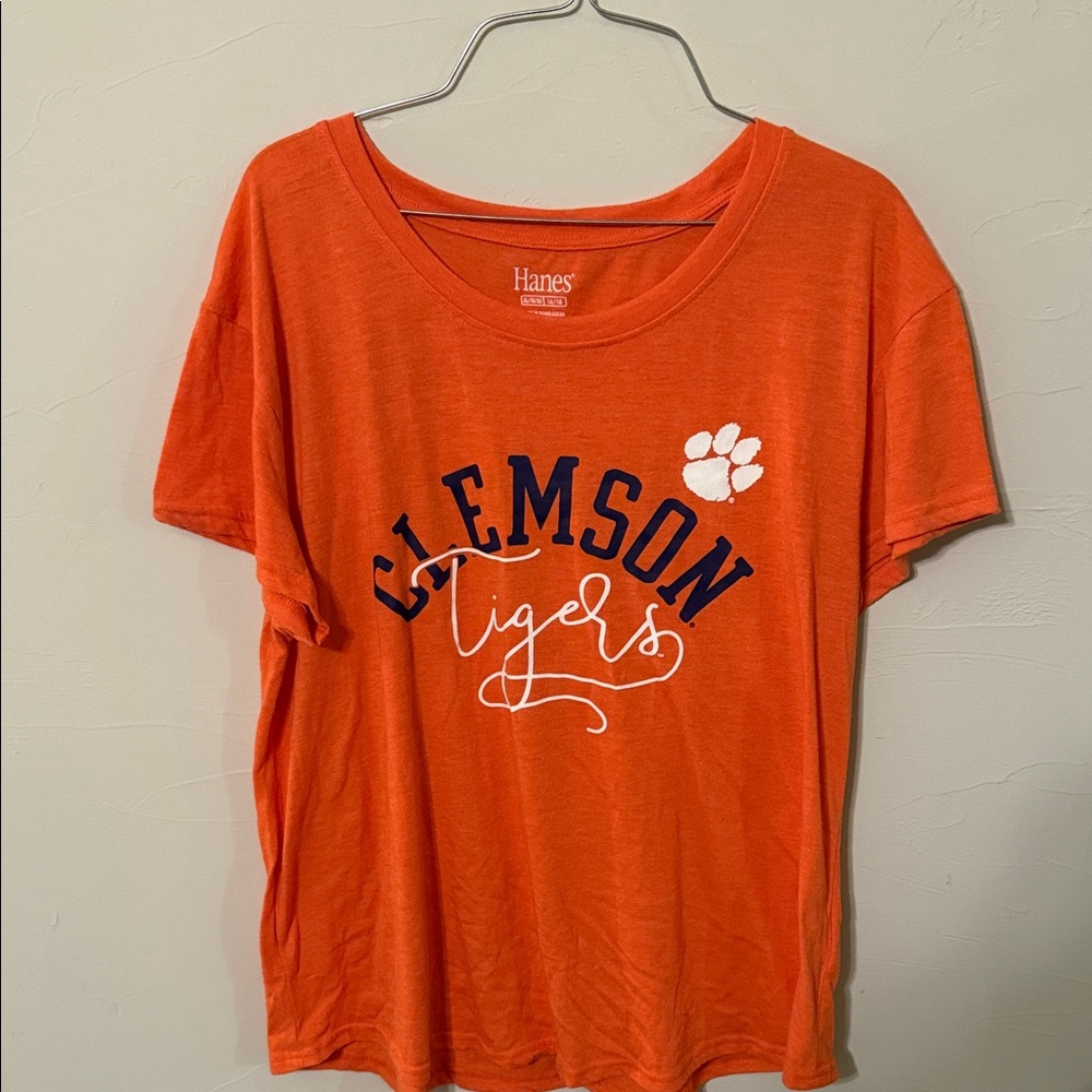 Hanes Orange Clemson Tigers Tee Size X-Large Cotton Tshirt